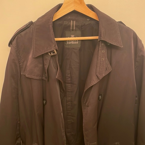 Express trench coat. Size L, black - Picture 1 of 2
